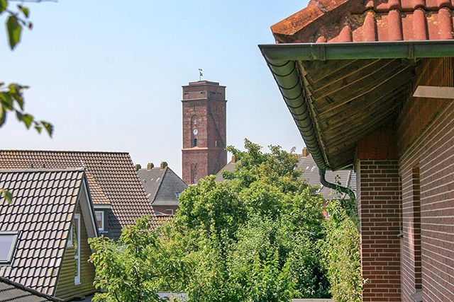 Ausblick auf den alten Leuchtturm vom Balkon aus